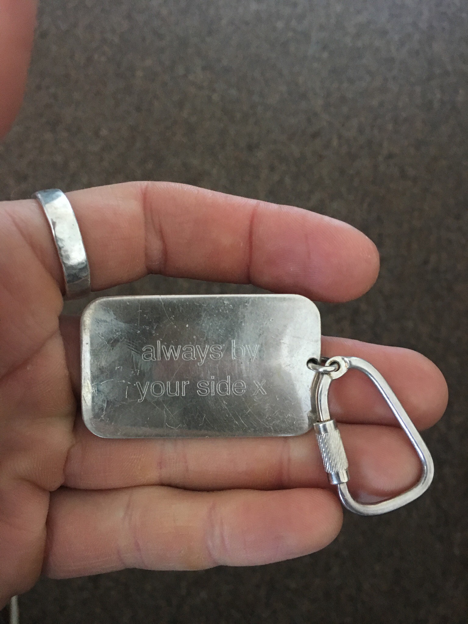 In year 6 I managed to break my leg. Mum was due to go on one of her cycling endeavours in France the following day and selflessly asked me if she was still allowed to go in case I needed her. I saw no reason why Dad couldn't look after me - as at that age, beans on toast was a culinary treat - so of course I 'let' her go. I remember Dad bringing me in a card that she had written the following day, with evident tear marks smudging her signature writing - both in style and content. The card read something like: 'Leaving you when you need me most is one of the hardest things I have ever had to do, and I'll come back at a moments notice if you want me to'. After 10 years I fully appreciate the emotional depth in what she said.

 Saying goodbye and leaving you is consistently an incredibly difficult and uncomfortable thing to do Mum, especially today as I head to Cuba for 3 weeks.

 This photo shows a keyring that Mum got me before I went away over my gap year and she was very specific about its meaning (I went on to recite this meaning to her when she lost her water bottle that she was unusually and perhaps unhealthily attached to one evening...). She said that it didn’t matter whether the key ring got lost, as the sentiment it stated and represented would always be present. 

 Loyle Carner released a new album a couple of months ago, and the final track ‘Dear Ben’ caught my attention today as I was sitting in the garden with a beer. In a poem written by Loyle Carner’s mother, she reads to him:
“Because love does not lessen by miles,
it's not locked out by doors or walls
but reinforced in thought and heart.
It cannot be lost like a key or a sock
or left behind in a box.
It is present in each and every breath 
and flows deep with every beat and deed.
It may not be your presence 
but it's your essence that remains”

 I’ll think of you whilst finishing a Colada in the Caribbean evening sun,

 Angus x
