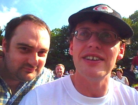 Here I am stalking Mad Mike at Leeds Castle. Sending you get-well wishes Ross. Relationship to Ross: friend and ex-housesmate