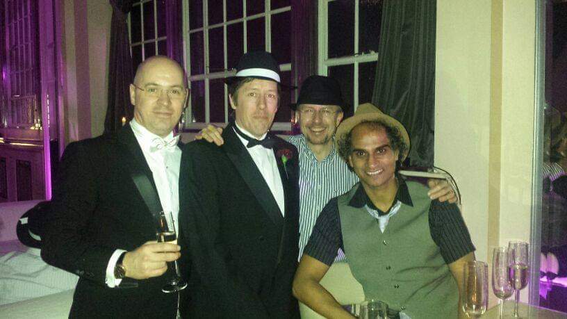 Hi Ross here are the Diva team trying to look cool. Fortunately we have Chan there to help balance the books. Great to have Jane and Mad Mike giving us updates on your progress. Rog and I are missing your xword help! Cheers Clive