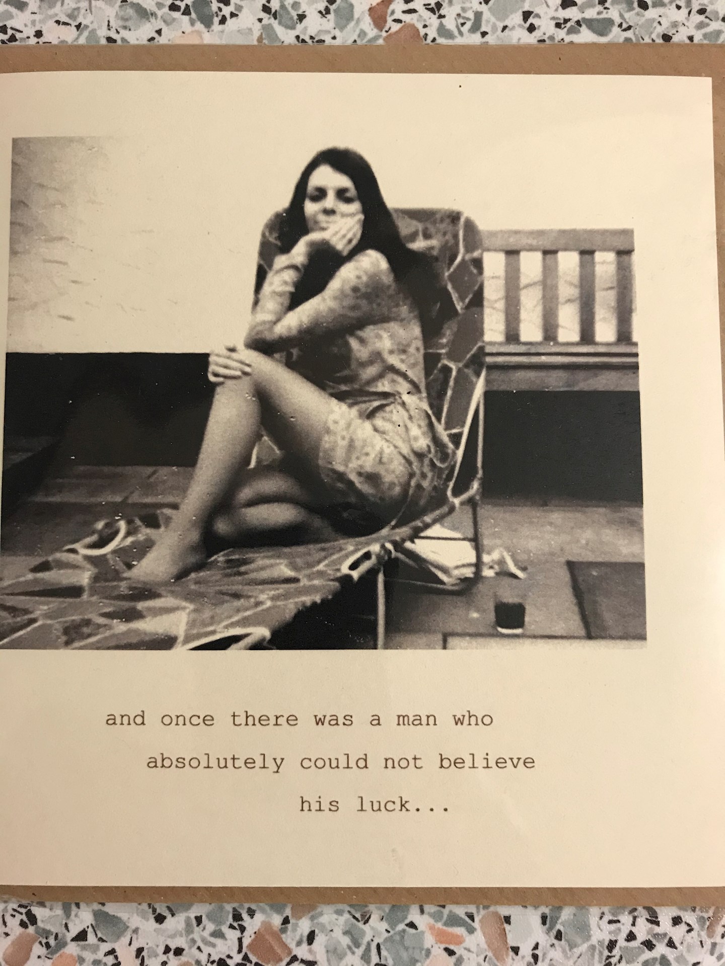 Claire would always buy cards on impulse, then find a reason to send them later. This I found and still in cellophane; would love to have read the words that might have been inside!